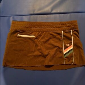 Vintage Hollister Brown Skirt with Colorful Stripes